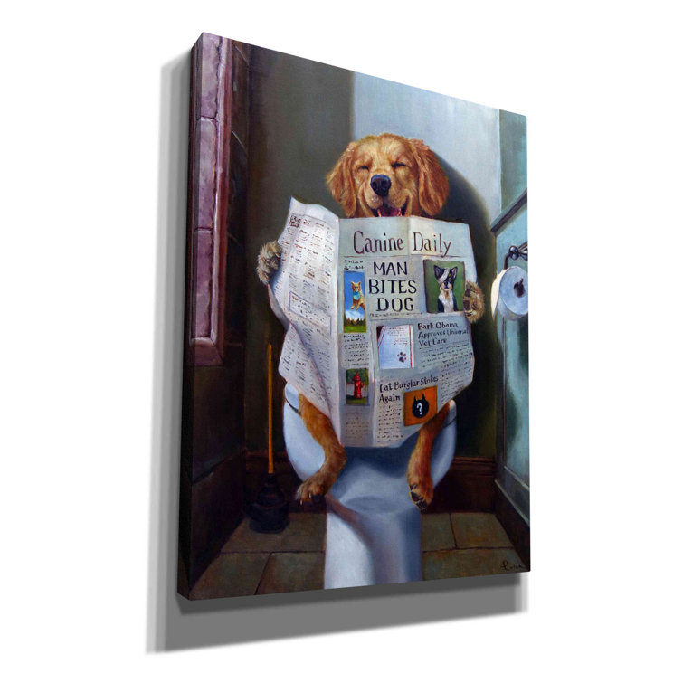 Trinx Dog Gone Funny On Canvas by Lucia Heffernan Graphic Art Wayfair